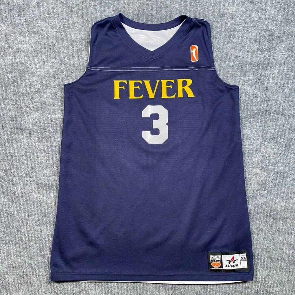 Alleson Athletic Indiana Fever WNBA Reversible Jersey Navy White‎ Youth XL Stain